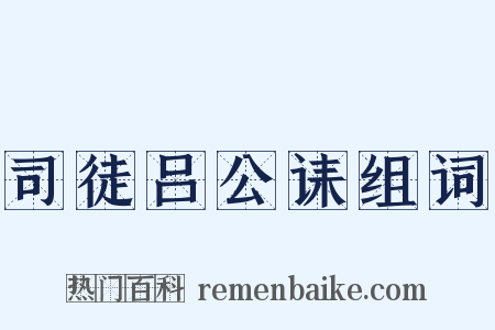 司徒吕公诔组词是什么意思的图片